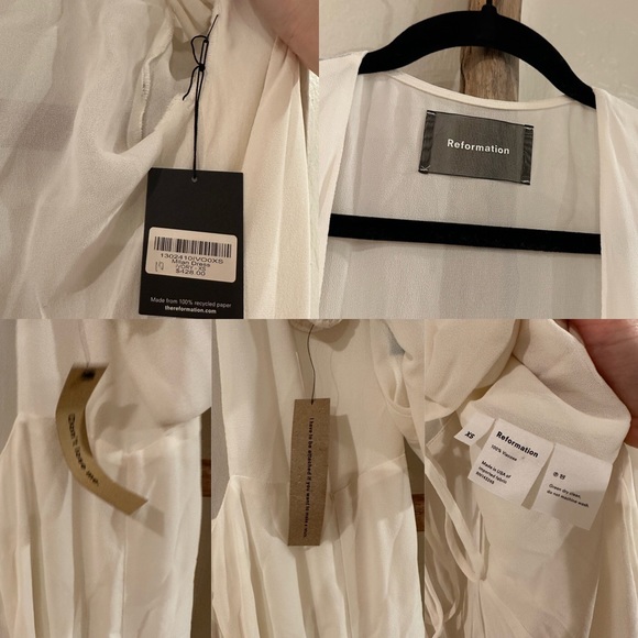 Reformation Milan Dress in Ivory Size XS NWT - Picture 10 of 15